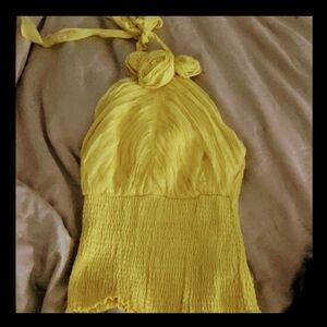 Bebe Sunny Yellow Textured Top